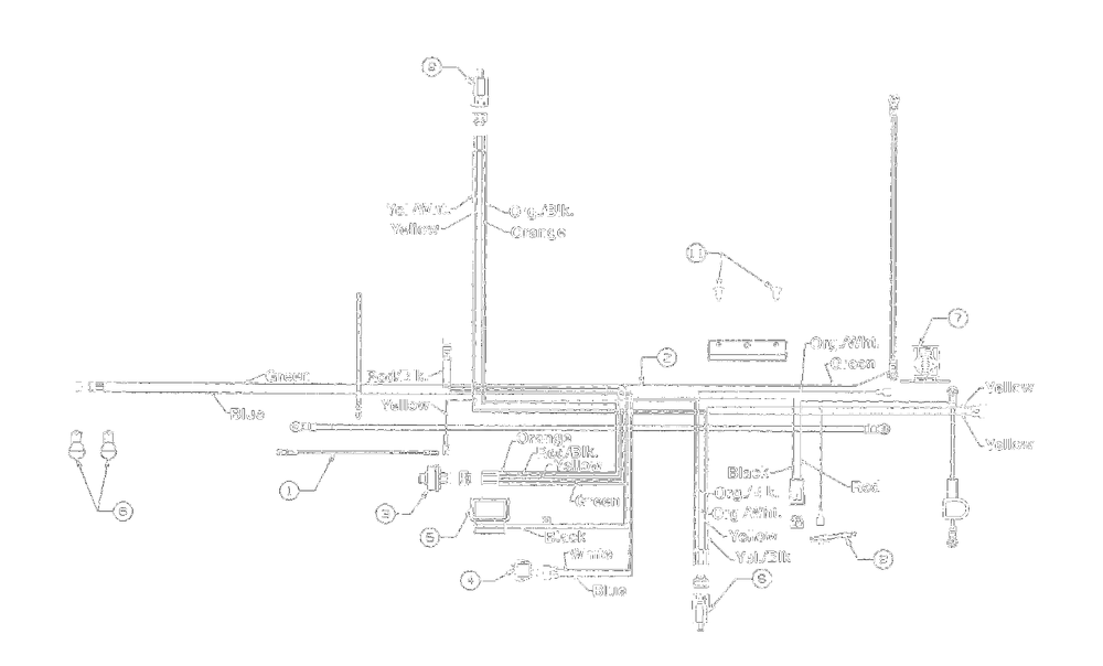 Electrical B&s Single Cylinder Diagram and Parts List for 13AH660F301 2000 Yard Machines Lawn Tractor